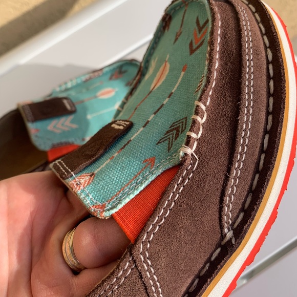 Ariat brown suede and canvas shoes Southwest size 7.5B - Picture 11 of 16